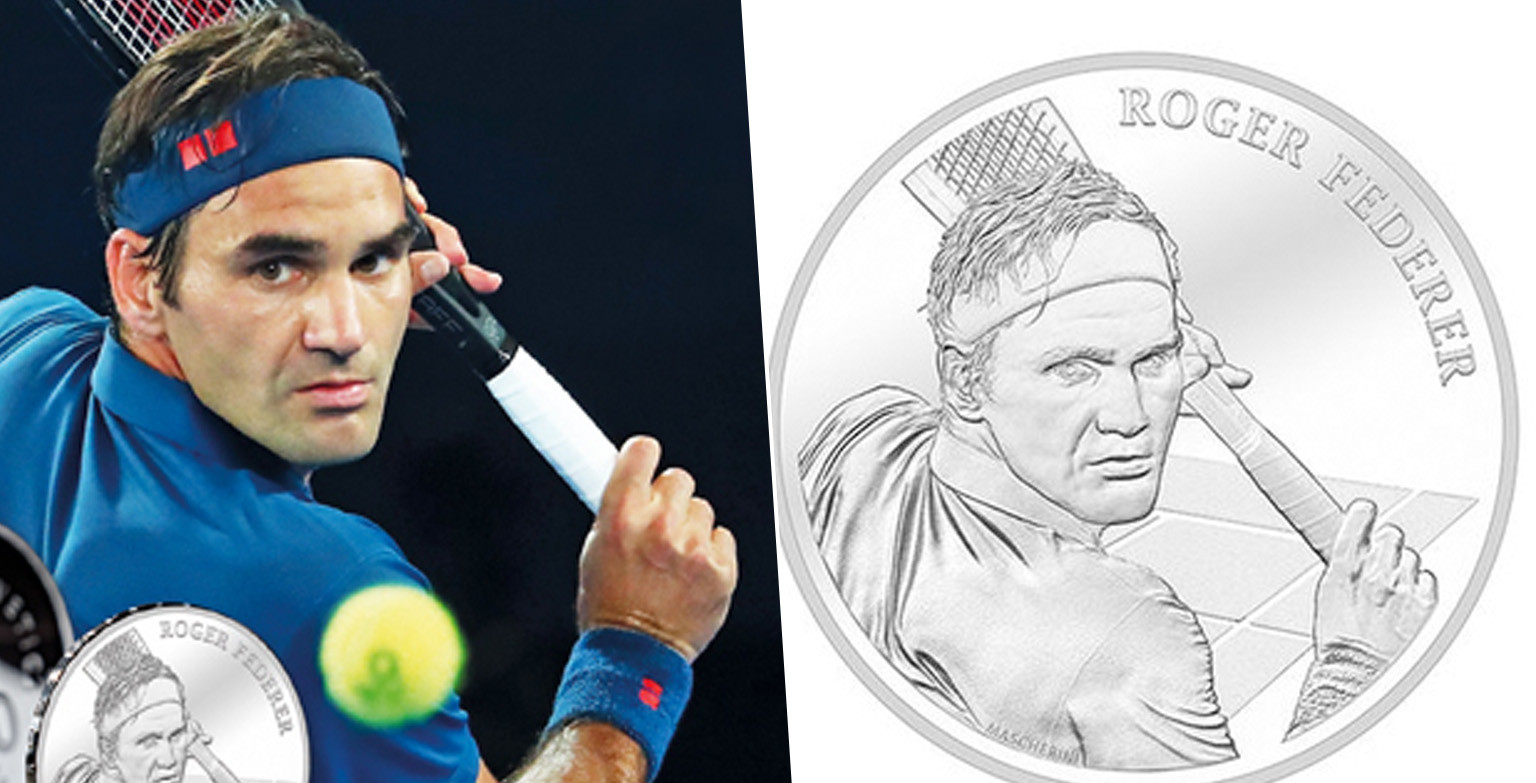First Living Person on Swiss Coin - Roger Federer