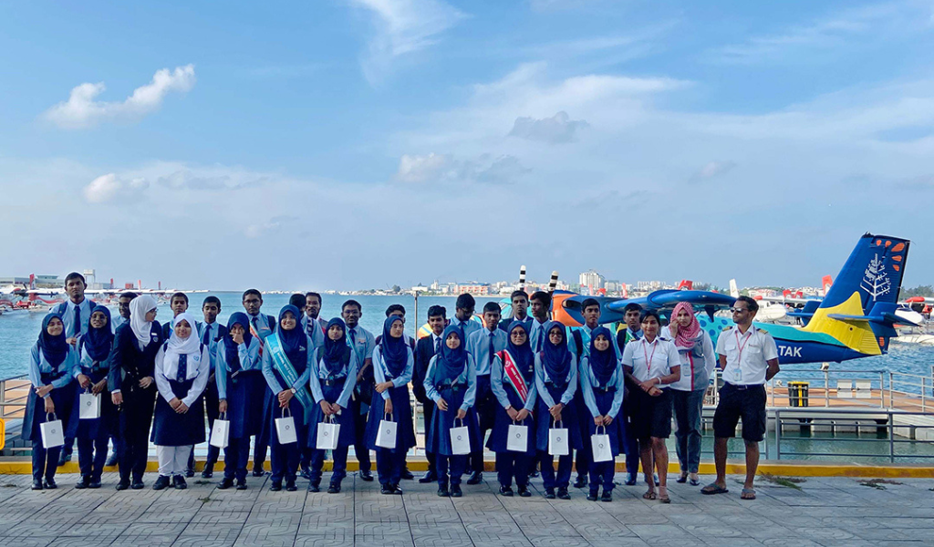 Trans Maldivian Airways (TMA) Conducts Familiarization Trip For Thaa Atoll School Students