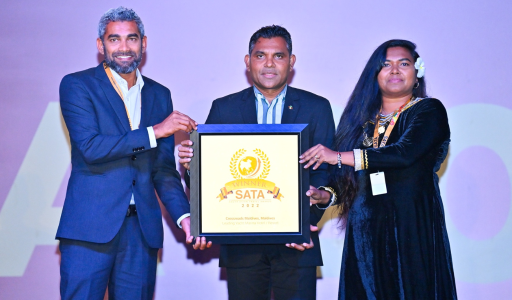 CROSSROADS Maldives Are The Proud Winners Of Leading Yacht Marina Hotel At SATA Awards 2022