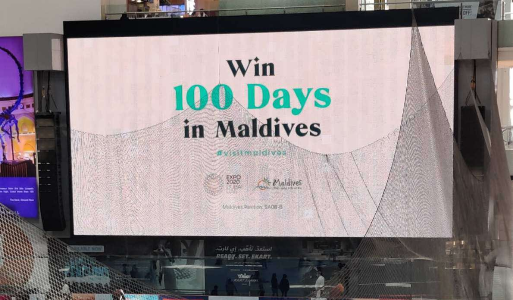 Visit Maldives’ Visibility Campaign promoted The Maldives on 384 screens in Dubai Mall!