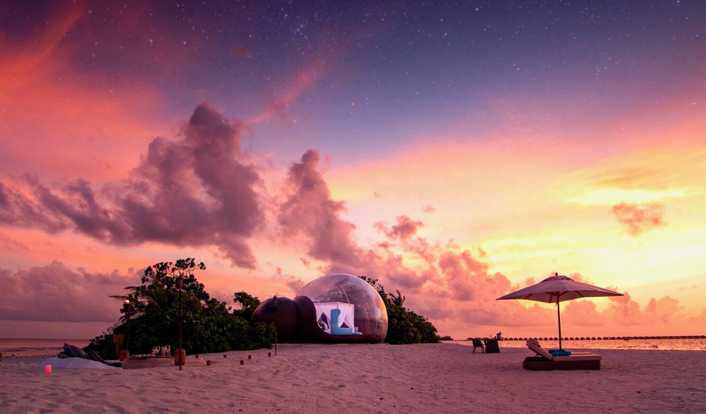 Count The Stars At The All New Beach Bubble At Finolhu Maldives