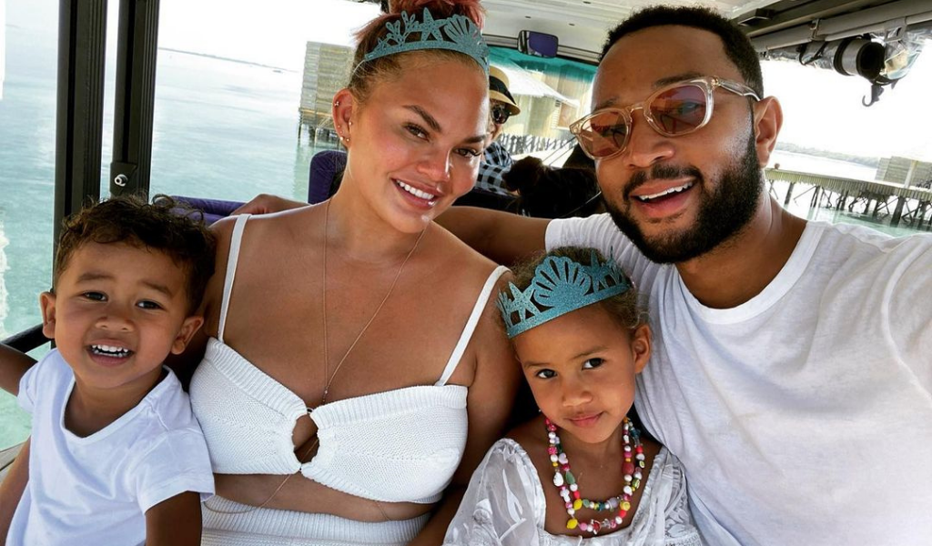 Chrissy Teigen and John Legend Vacays in The Maldives with Fam