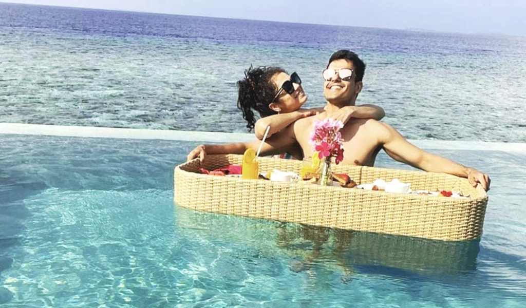 Indian Drama Stunner Keeping Things Cool by the Pool with Her Bae