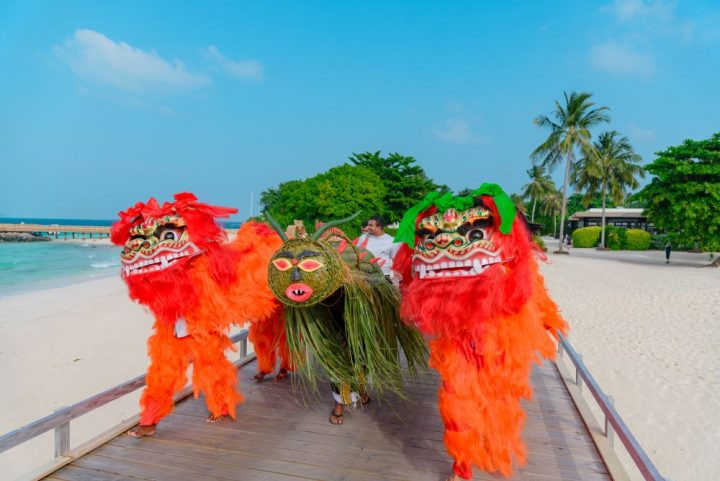Westin Maldives Miriandhoo Resort Rings in Chinese New Year with Lion Dance and Dragon Walk