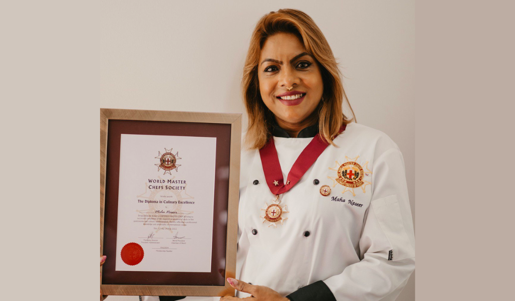Meet Chef Maha! The First Maldivian To Receive the Master Chef Society of the World Title!
