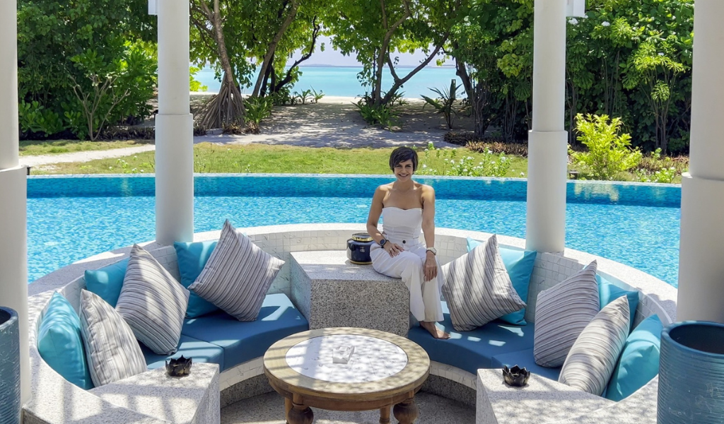 Indian Celebrity Mandira Bedi Vacays With Family At Hideaway Beach Resort & Spa