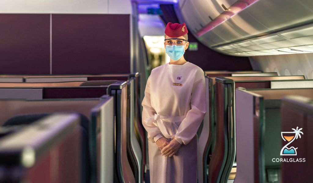 Coral Glass Qatar Airways celebrates Four Onboard Hospitality Awards